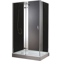 Душевое ограждение Cezares 90х100 см BERGAMO-W-AH-1-90/100-C-Cr-L, хром/прозрачное - фото 
