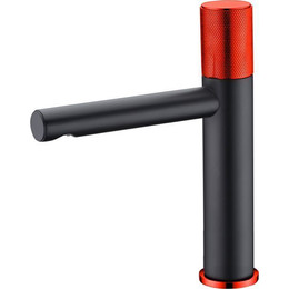 Смеситель для раковины Bronze de Luxe Avantgarde 2010RH, черный матовый/красный - фото 