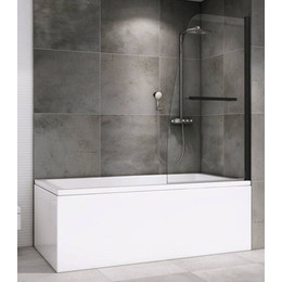 Шторка для ванны Abber Ewiges Wasser 100 см AG50100B, черный/прозрачное - фото 