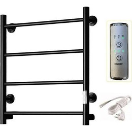 Полотенцесушитель электрический Тругор Пэк сп 1 ВГП П4 400х600 мм, чёрный (возможность скрытого подключения) 00-00043640 - фото 