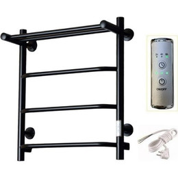 Полотенцесушитель электрический Тругор Пэк сп 6 ВГП с полкой П4 500х600 мм, чёрный (возможность скрытого подключения) 00-00042763 - фото 