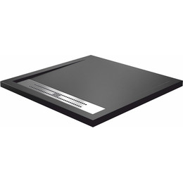 Поддон каменный WasserKraft Abens 90х90 см 20T03, чёрный матовый - фото 