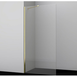 Душевая перегородка WasserKraft Aisch 100 см 55W44, золото/прозрачное - фото 