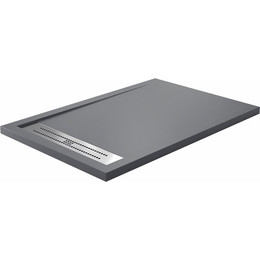 Поддон каменный WasserKraft Wiese 140х90 см 84T36, серый матовый - фото 