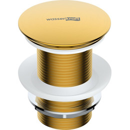 Донный клапан WasserKraft A247, золото матовое - фото 