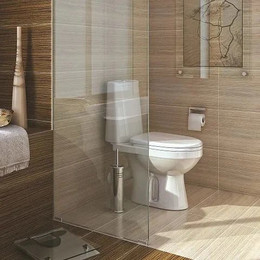 Унитаз-компакт Оскольская керамика Лея Премиум (косой выпуск) с крышкой микролифт 41301130315 - фото 