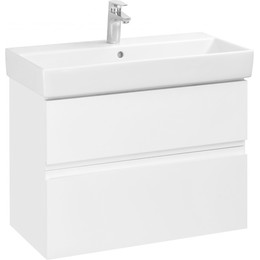 Тумба подвесная с раковиной Roca Oleta 80 см A857640501, белый матовый - фото 