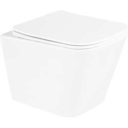 Унитаз подвесной безободковый Belbagno Due BB3103CHR/SC с крышкой микролифт - фото 