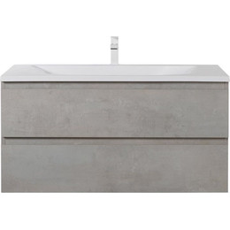 Тумба подвесная с раковиной Cezares MOLVENO-80-2C-SO-BET 80 см, Beton - фото 