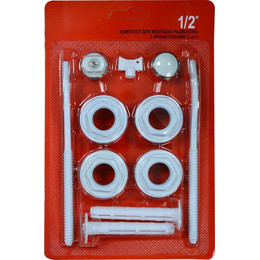 Комплект для монтажа радиатора Azario AZ1/20002, белый - фото 