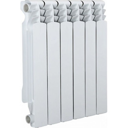 Радиатор Azario AL500/100/6 480х585 мм (6 секции) белый - фото 