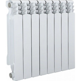 Радиатор Azario AL500/100/8 640х585 мм (8 секции) белый - фото 