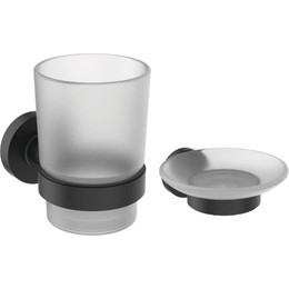 Набор аксессуаров для ванной комнаты Ideal Standard Silk Black IOM BL002XG, черный матовый - фото 