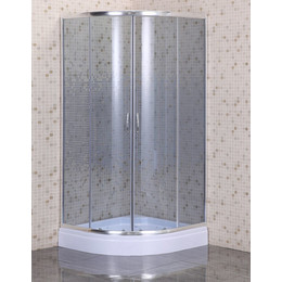 Душевое ограждение Loranto 90x90 см CS-8015GB 90, хром/серое - фото 