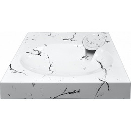 Раковина над стиральной машиной Azario Carmen 60 см CS00078503, белый мрамор - фото 