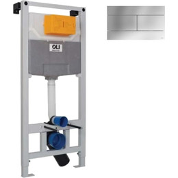 Инсталляция для унитаза Oli 120 100409mSL00 (кнопка смыва Slim, хром глянец) - фото 