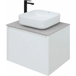 Тумба подвесная со столешницей Aquanet Nova Lite 60 см 242574 (1 ящик) белый, Цвет фасада: белый - фото 