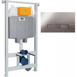 Инсталляция для унитаза Oli 74 601801mNa00 (кнопка смыва Narrow, хром глянец) - фото 