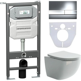 Инсталляция с подвесным унитазом Ceramicanova Forma Rimless CN3009_1002CH_1000 - фото 