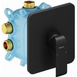 Смеситель для душа Ravak Flat - FL 066.20 X070180+X070139, чёрный матовый - фото 