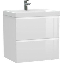 Тумба подвесная с раковиной Cersanit Moduo 60 см 64140, белый - фото 