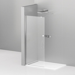 Душевая перегородка Cezares 85 см LIBERTA-L-1-85-120-C-Cr (подрезаемый кронштейн, стекло 8 мм) хром/прозрачное - фото 