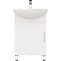 Тумба напольная с раковиной Mirsant Оптима 55 см, белый - фото 