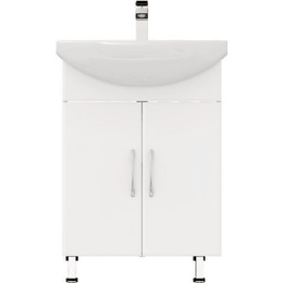 Тумба напольная с раковиной Mirsant Оптима 60 см, белый - фото 