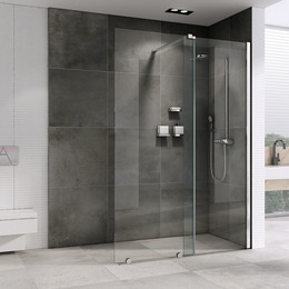 Душевая перегородка Abber Komfort 120 см AG09120 (стекло 8 мм), хром/прозрачное - фото 