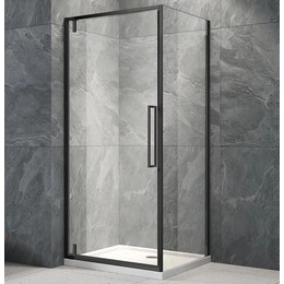 Душевое ограждение Veconi Rovigo 70x70 см RV033B-7070-01-C7, чёрный/прозрачное - фото 