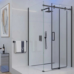 Душевое ограждение Veconi Rovigo 130x80 см RV074B-13080-01-C4 (стекло 8 мм) чёрный/прозрачное - фото 