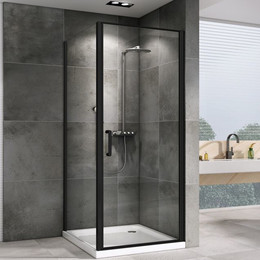 Душевое ограждение Abber Sonnenstrand 90х70 см AG04090B-S70B, черный/прозрачное - фото 