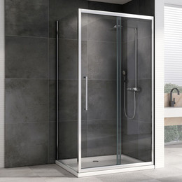 Душевое ограждение Abber Schwarzer Diamant 120х70 см AG30120H-S70, хром/прозрачное - фото 