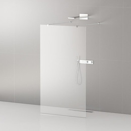 Душевая перегородка Cezares 110 см LIBERTA-L-2-110-120-C-Cr (подрезаемые кронштейны, стекло 8 мм) хром/прозрачное - фото 