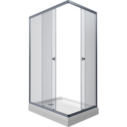 Душевое ограждение Triton Вента 120x80 см, хром/прозрачное - фото 