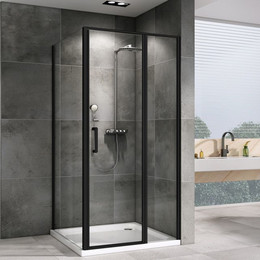 Душевое ограждение Abber Sonnenstrand 110х90 см AG04110BS-S90B, черный/прозрачное - фото 