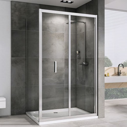 Душевое ограждение Abber Sonnenstrand 110х100 см AG07110-S100, хром/прозрачное - фото 