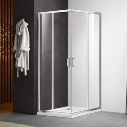 Душевое ограждение Aquatek 80x80 см AQNAA1142-80, хром/прозрачное - фото 