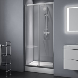 Душевая дверь BelBagno 110 см DUE-BF-1-110-C-Cr, хром/прозрачное - фото 