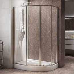 Душевое ограждение BelBagno 100x80 см DUE-RH-2-100/80-C-Cr, хром/прозрачное - фото 