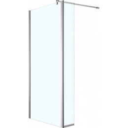 Душевая перегородка Azario Chicago 140 см AZ-NAR6321 1400 (стекло 8 мм) с кронштейном в комплекте, хром/прозрачное - фото 