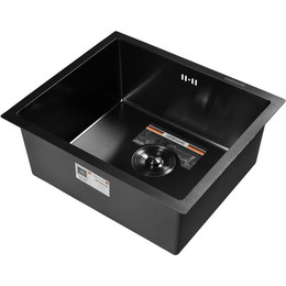 Кухонная мойка Gerhans K35043B 1 мм, PVD графит, Цвет производителя: графит - фото 