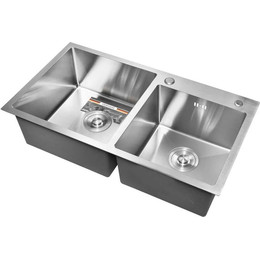 Кухонная мойка Gerhans K37843-S 1 мм, нержавеющая сталь, Цвет производителя: нержавеющая сталь - фото 