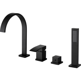 Смеситель для ванны Abber Wasserfall AF8613B, черный матовый, Цвет производителя: чёрный матовый - фото 