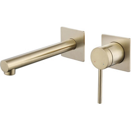 Смеситель для раковины настенный Abber Emotion AF8812G (со скрытой частью) золото матовое, Цвет производителя: золото матовое - фото 