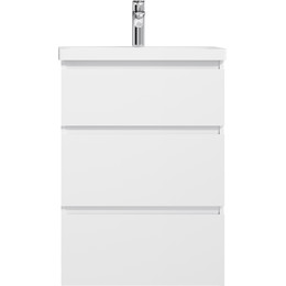 Тумба напольная с раковиной Am.Pm Gem S 60 см M91FSX0602WG, белый глянцевый, Цвет фасада: белый - фото 