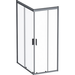 Душевое ограждение Am.Pm Gem Twin Slide 120x80 см W90G-404-120280-BT, черный/прозрачное - фото 