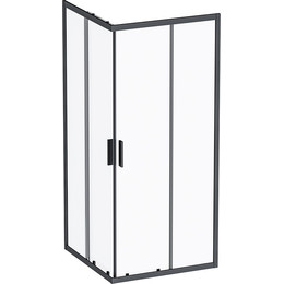 Душевое ограждение Am.Pm Gem S Square Slide 90x90 см W93G-403-090BT, черный/прозрачное - фото 
