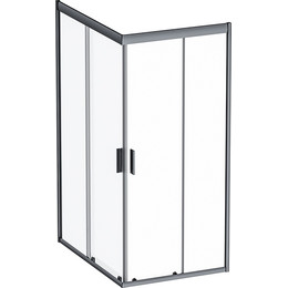 Душевое ограждение Am.Pm Gem Twin Slide 120x90 см W90G-404-120290-BT, черный/прозрачное - фото 