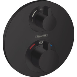 Смеситель для ванны с термостатом Hansgrohe Ecostat S 15758670, черный матовый - фото 